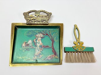 Israel Made Brass Crumb Tray And Brush