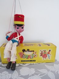 Vintage Pelham, England, Puppet Marionette Bellhop Bell Boy - Illustrated Instructions, Box