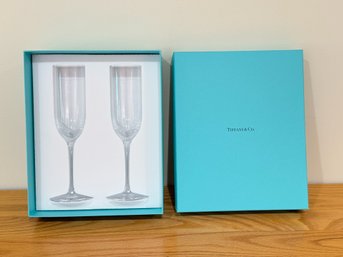 Pair Of Tiffany Champaign Flutes
