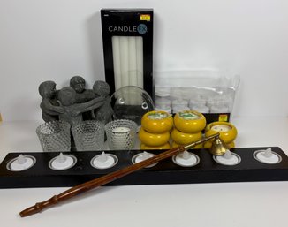 Candle Holders, Tea Lights, Flameless Candles And More!