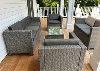 Outdoor Resin Wicker 5 Pc Seating Set