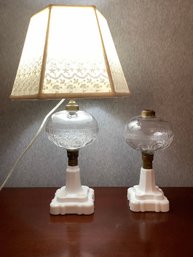 Vintage Atterbury Shelley Electrified Oil Lamps