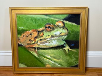 RA Rose 'The American Bullfrog' Signed Original Oil Painting