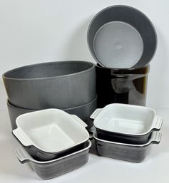 Lot Of Black Ceramic Kitchenware Including Calvin Klein (8)