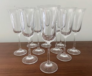 Ten Champagne Glasses