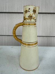 Antique Royal Worcester Blush Ivory Porcelain Ewer