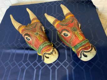 Carved Bull Masks