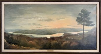 Elizabeth Mowry, Oil On Canvas, The Hudson River, View From Garrison