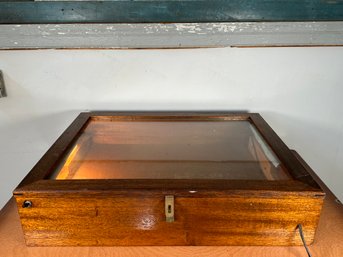 Beautiful Antique Wooden Taple Top Display Case