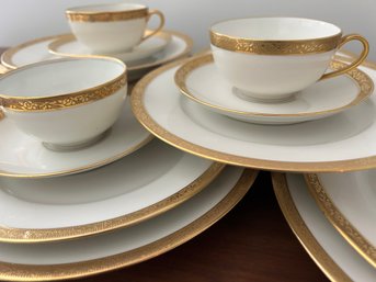 Theodore Haviland  Gold Rimmed Fine China - 61 Pcs