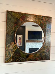 Maitland Smith Tropical Painted Wall Mirror