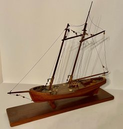 Beautiful Vintage Raked Mast Sailing Ship Model