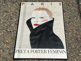 Parisian Framed Poster, Preta Porter Feminin