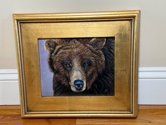 Norma Zaro 'Brown Bear' Signed Original Oil Painting