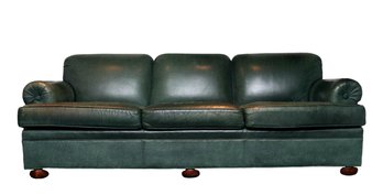 1 Of 2 Ethan Allen Leather Sofa
