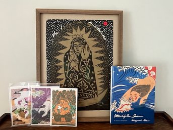 Signed And Numbered Print By Mayumi Oda, Book And Cards