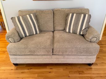 Like New Grey H. M. Richards Love Seat