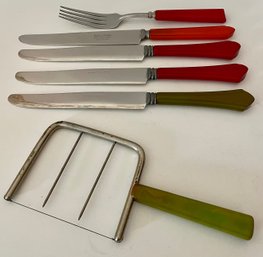 Group Of Bakelite Handled Cutlery And A Serving Piece