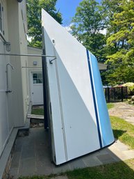 An Actual Boat Hull Shower Enclosure - Unique Outdoor Dressing Room