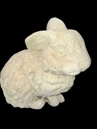 Vintage Cast Cement Rabbit Garden Sculpture