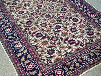 A Hand Knotted Mid Century Turkish Wool Rug