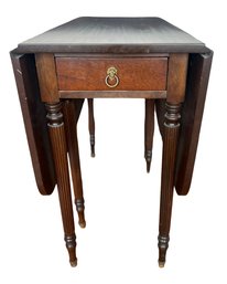 Vintage Drop-Leaf Table  Maker Unknown  All Bidding Starts At $1.00