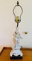 Vintage Porcelain Figurine Table Lamp