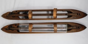 Wooden Loom Shuttle Wall Sconces/Planters