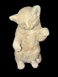 Vintage Cast Cement Cat Garden Statue