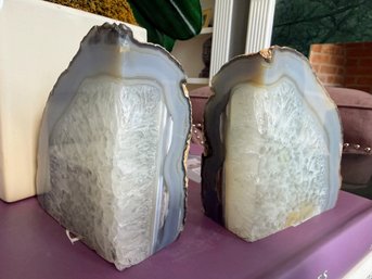Agate Book Ends