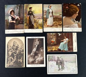 Lot Of 8 Antique Post Cards Early 1900s.