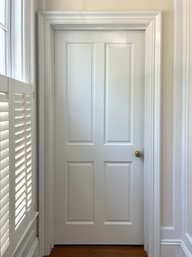 A Group Of 6 Wood 4 Panel Doors & Jambs - Baldwin Hardware - 30 To 40 Inches - Removed - Pickup Ready