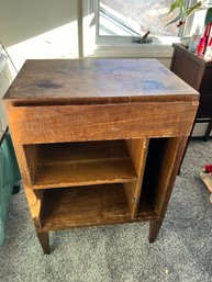 Gio Ponti For M. Singer & Sons Brutalist Nightstand #1