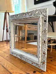White Painted Shabby Chic Style Mirror ( LOC: F2)