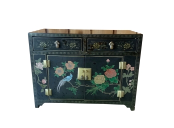 Vintage Asian Handpainted Storage Cabinet