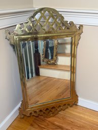Stunning Vintage Solid Brass Regency Style Mirror
