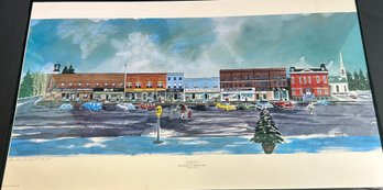 Signed Numbered Print By Thornton Kinney Main Street Lee Massachusetts  974/1000