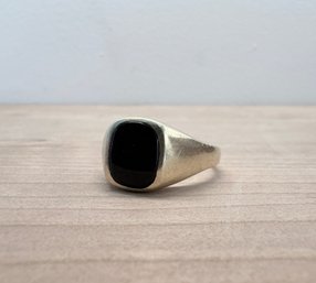 14K Yellow Gold And Onyx Mens Ring By Dason 10.5grams - Size Is 12 1/2