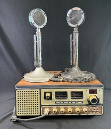 1960s Teaberry Stalker Two 23-channel AM/SSB CB Base Station Radio With Iconic Astatic D104 Microphones.