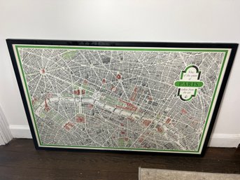 French 1959 Print 'View Of The Center Of Paris Taken From The Air'