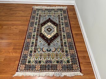 A Beautiful Hand Knotted Moroccan Wool Rug
