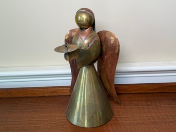 A Copper & Brass Angel Figure