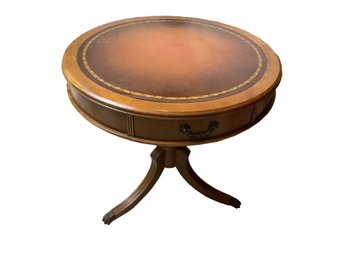 Leather Top Occasional Table