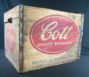Cott Quality Beverages Wooden Crate.