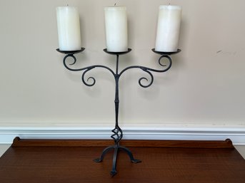 Beautiful Heavy Weighted Wrought Iron Candelabra