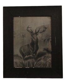 Charcoal & Pastel 'The Monarch Of The Glen' Reproduction Signed C.H. Knights 1899