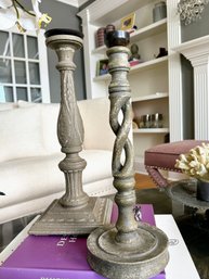 Turned Wood Candlsticks