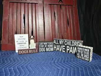 'Dogs Rule'  -  5 Dog Placques.  See Pictures For Phrases