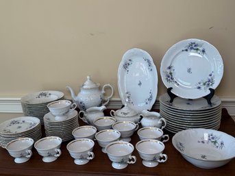 Vintage Royal Kent Poland Floral China, Service For Eleven With Extras