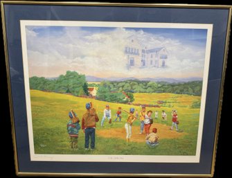 'The Dream' Signed Numbered Baseball Hall Of Fame Lithograph 349/1600 Framed Perez Art